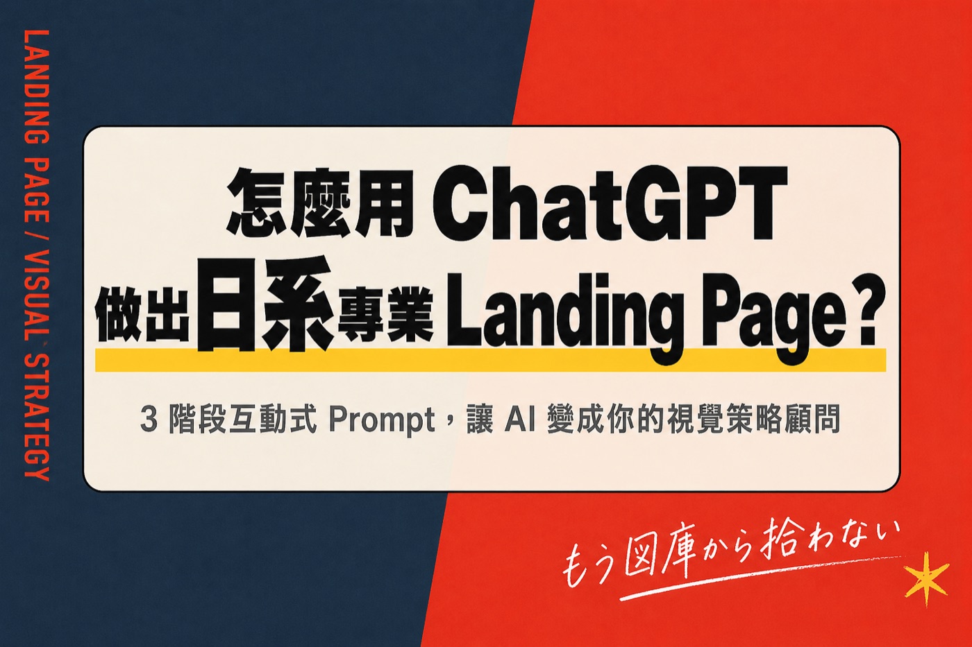 部落格封面實例：日系 Landing Page 圖片